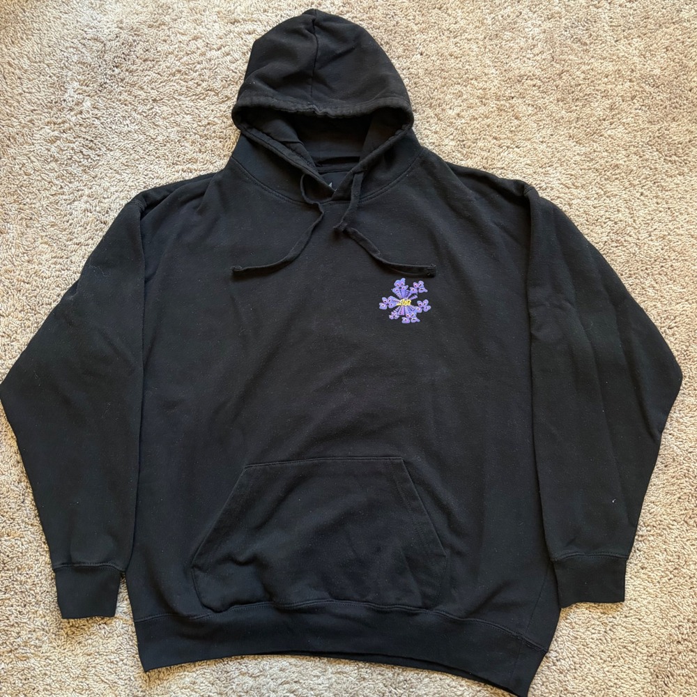 Lost Y2K Black Graphic Hoodie XL